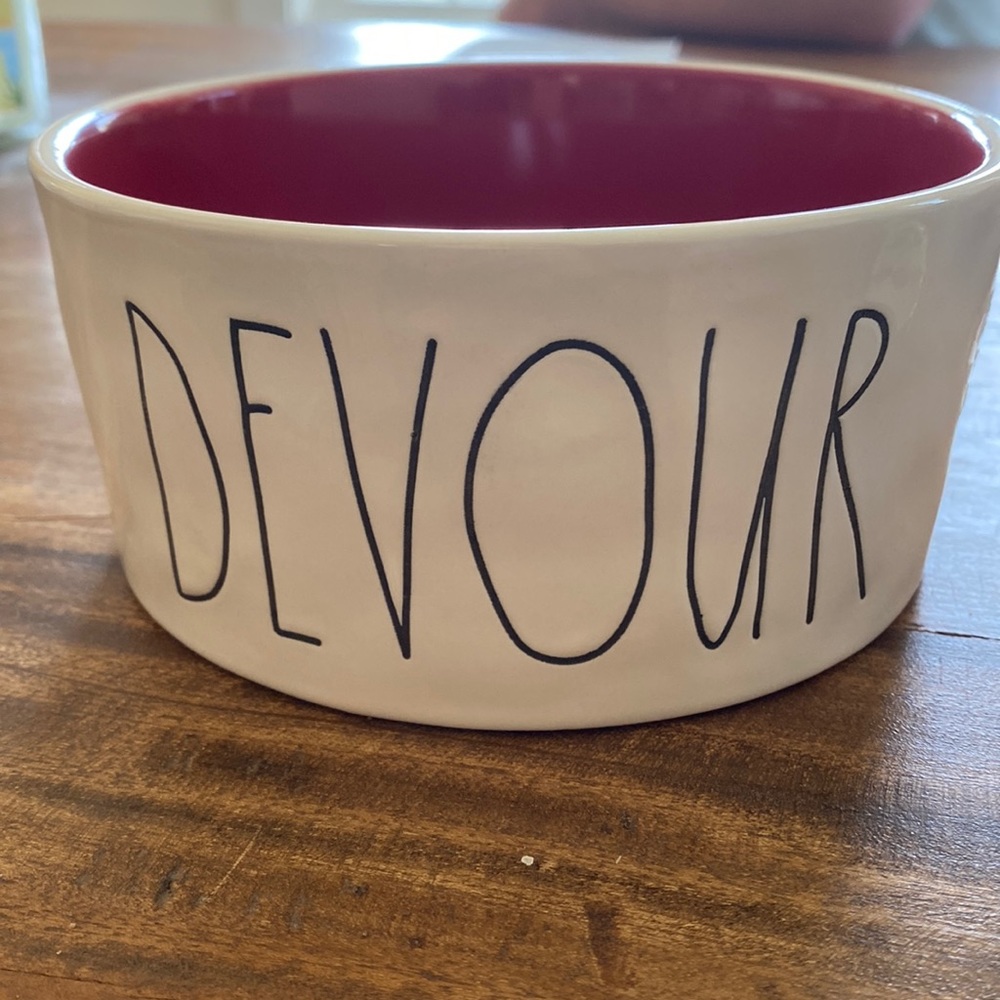 Rae Dunn “devour” pet bowl
